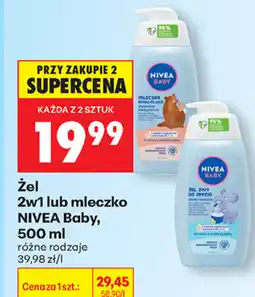Biedronka Żel 2w1 lub mleczko Nivea Baby oferta