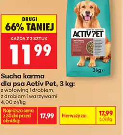 Biedronka Sucha karma dla psa Activ Pet oferta