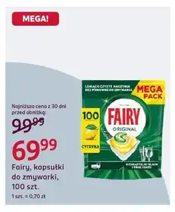 Rossmann Kapsułki do zmywarki Fairy 100szt oferta