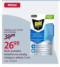 Rossmann Pułapka świetlna na owady latające wkład Raid 2szt oferta
