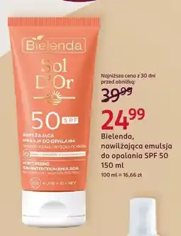 Rossmann Nawilżająca emulsja do opalania SPF 50 Bielenda Sol D'Or oferta