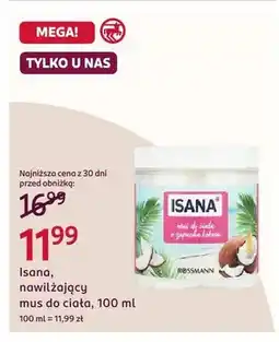 Rossmann Nawilżający mus do ciała Isana oferta