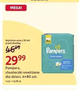 Rossmann Chusteczki nawilżane dla dzieci Pampers fresh clean oferta