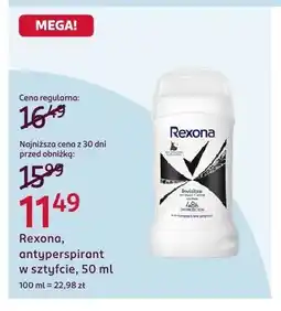 Rossmann Antyperspirant w sztyfcie Rexona oferta