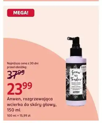 Rossmann Rozgrzewająca wcierka do skóry głowy Anwen oferta