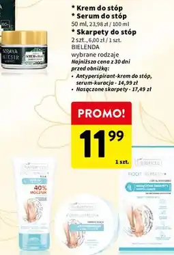 Intermarche Krem do stóp / Serum do stóp / Skarpety do stóp BIELENDA wybrane rodzaje oferta