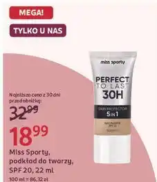 Rossmann Miss Sporty, podkład do twarzy, SPF 20 oferta