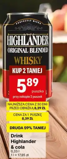 Delikatesy Centrum Drink Highlander & cola oferta