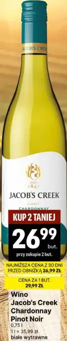 Delikatesy Centrum Wino Jacob's Creek Chardonnay Pinot Noir oferta