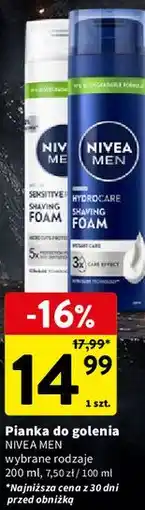 Intermarche Pianka do golenia NIVEA MEN wybrane rodzaje oferta