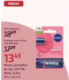 Rossmann Nivea, pomadka do ust, SPF 30, Rose oferta