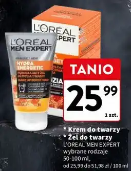 Intermarche Krem do twarzy * Żel do twarzy L'OREAL MEN EXPERT wybrane rodzaje oferta