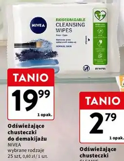 Intermarche Odświeżające chusteczki do demakijażu NIVEA wybrane rodzaje oferta
