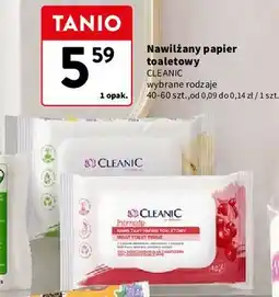 Intermarche Nawilżany papier toaletowy CLEANIC wybrane rodzaje oferta