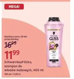 Rossmann Schwarzkopf Gliss, szampon do włosów matowych oferta
