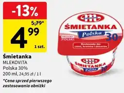 Intermarche Śmietanka MLEKOVITA oferta