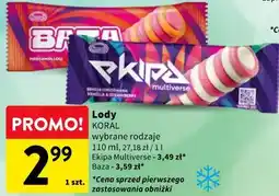 Intermarche Lody KORAL wybrane rodzaje oferta
