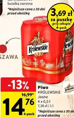 Intermarche Piwo KRÓLEWSKIE Jasne oferta
