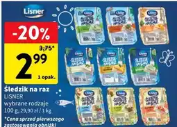 Intermarche Śledzik na raz LISNER wybrane rodzaje oferta