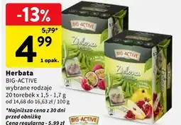 Intermarche Herbata BIG-ACTIVE wybrane rodzaje oferta
