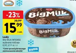 Intermarche Lody BIG MILK INTENSE wybrane rodzaje oferta