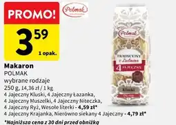 Intermarche Makaron POLMAK wybrane rodzaje oferta