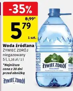 Intermarche Woda źródlana ŻYWIEC ZDRÓJ oferta