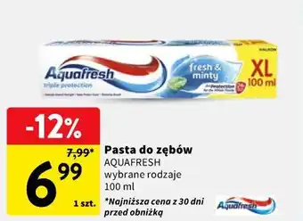 Intermarche Pasta do zębów AQUAFRESH oferta
