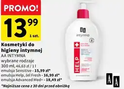 Intermarche Kosmetyki do higieny intymnej AA INTYMNA oferta
