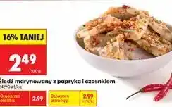 Biedronka Śledź marynowany z papryką i czosnkiem oferta