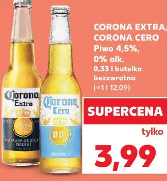 Kaufland CORONA EXTRA, CORONA CERO Piwo 4,5%, 0% alk oferta