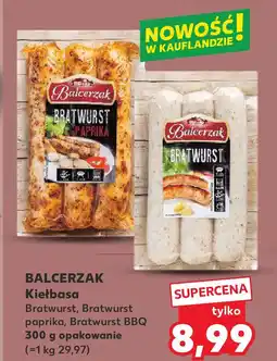 Kaufland Kiełbasa Bratwurst, Bratwurst paprika, Bratwurst BBQ 300 g opakowanie oferta
