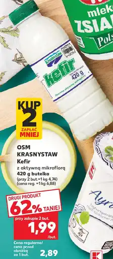 Kaufland Kefir z aktywną mikroflorą 420 g butelka oferta