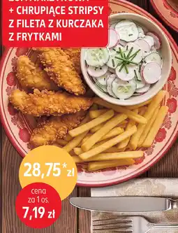 Kaufland Zupa jarzynowa + chrupiące stripsy z fileta z kurczaka z frytkami oferta