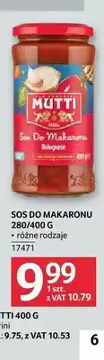 Selgros Mutti Sos do makaronu oferta