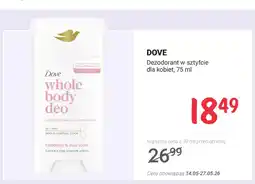 Rossmann Dezodorant w sztyfcie dla kobiet DOVE oferta