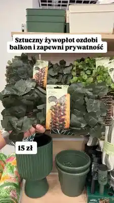 Pepco Sztuczny żywopłot pepco Garden Artificial Ivy Trellis 43x18cm oferta