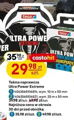 Castorama Taśma naprawcza tesa Ultra Power Extreme wym. 25m x 50mm oferta