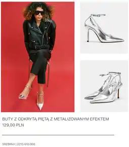 ZARA ZARA BUTY Z ODKRYTĄ PIĘTĄ Z METALIZOWANYM EFEKTEM oferta