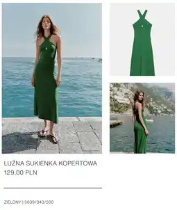 ZARA ZARA LUŹNA SUKIENKA KOPERTOWA ZIELONY oferta