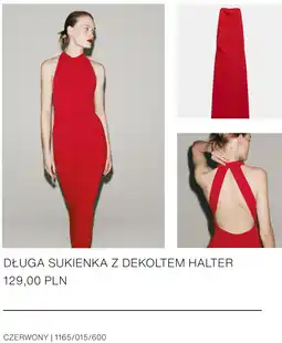 ZARA DŁUGA SUKIENKA Z DEKOLTEM HALTER ZARA oferta
