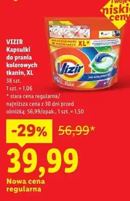 Lidl Kapsułki do prania kolorowych tkanin Vizir XL oferta