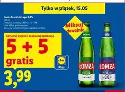 Lidl Piwo bezalkoholowe Łomża Lager 0,0% oferta