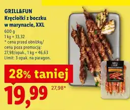 Lidl Kręciołki z boczku w marynacie GRILL&FUN XXL oferta