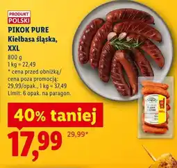Lidl Kiełbasa śląska PIKOK PURE XXL oferta