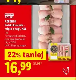 Lidl Polski kurczak mięso z nogi XXL Rzeźnik oferta