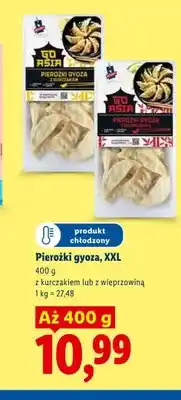 Lidl Pierożki gyoza XXL z kurczakiem Go Asia oferta