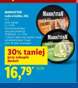 Lidl Lody w kubku XXL White Chocolate Pistachio Manhattan oferta