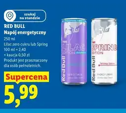 Lidl Napój energetyczny Red Bull Lilac zero cukru oferta