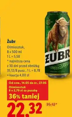 Lidl Piwo Żubr 8-pak oferta